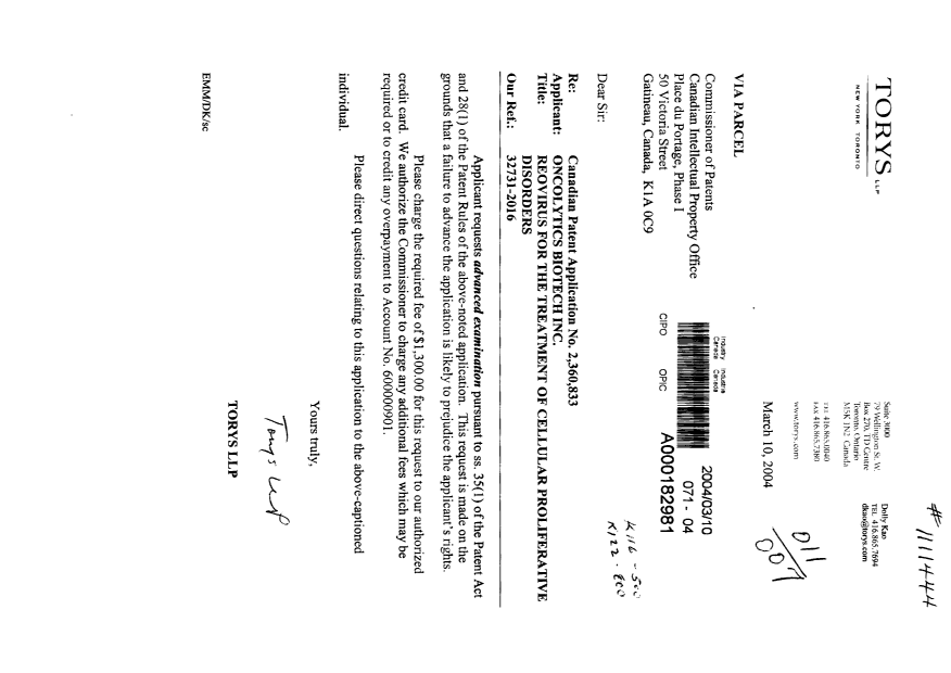 Document de brevet canadien 2360833. Poursuite-Amendment 20040310. Image 1 de 1