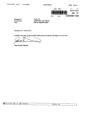 Canadian Patent Document 2361730. Correspondence 20061222. Image 3 of 3