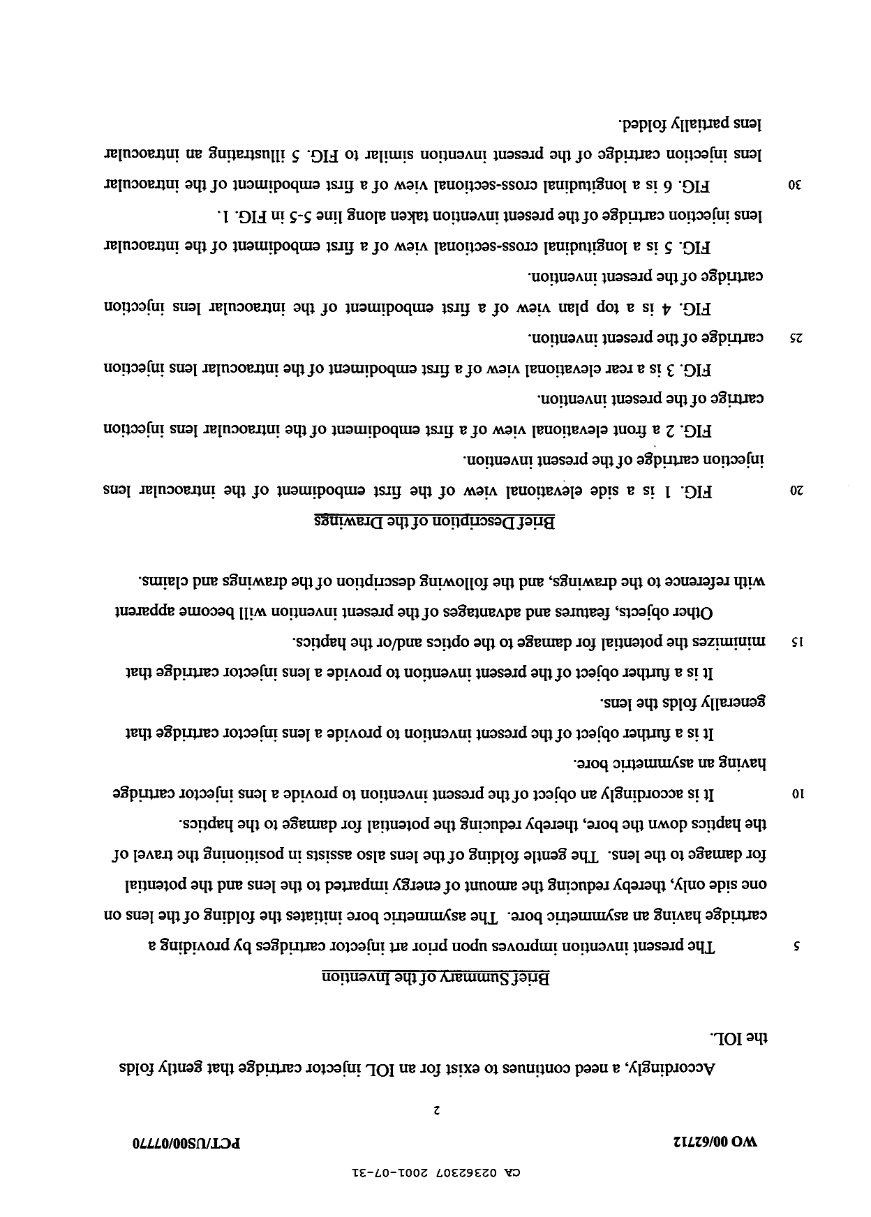 Document de brevet canadien 2362307. Description 20051213. Image 2 de 6