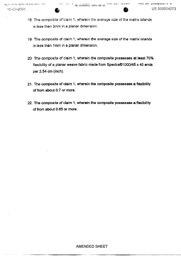 Document de brevet canadien 2363011. Revendications 20010821. Image 3 de 3