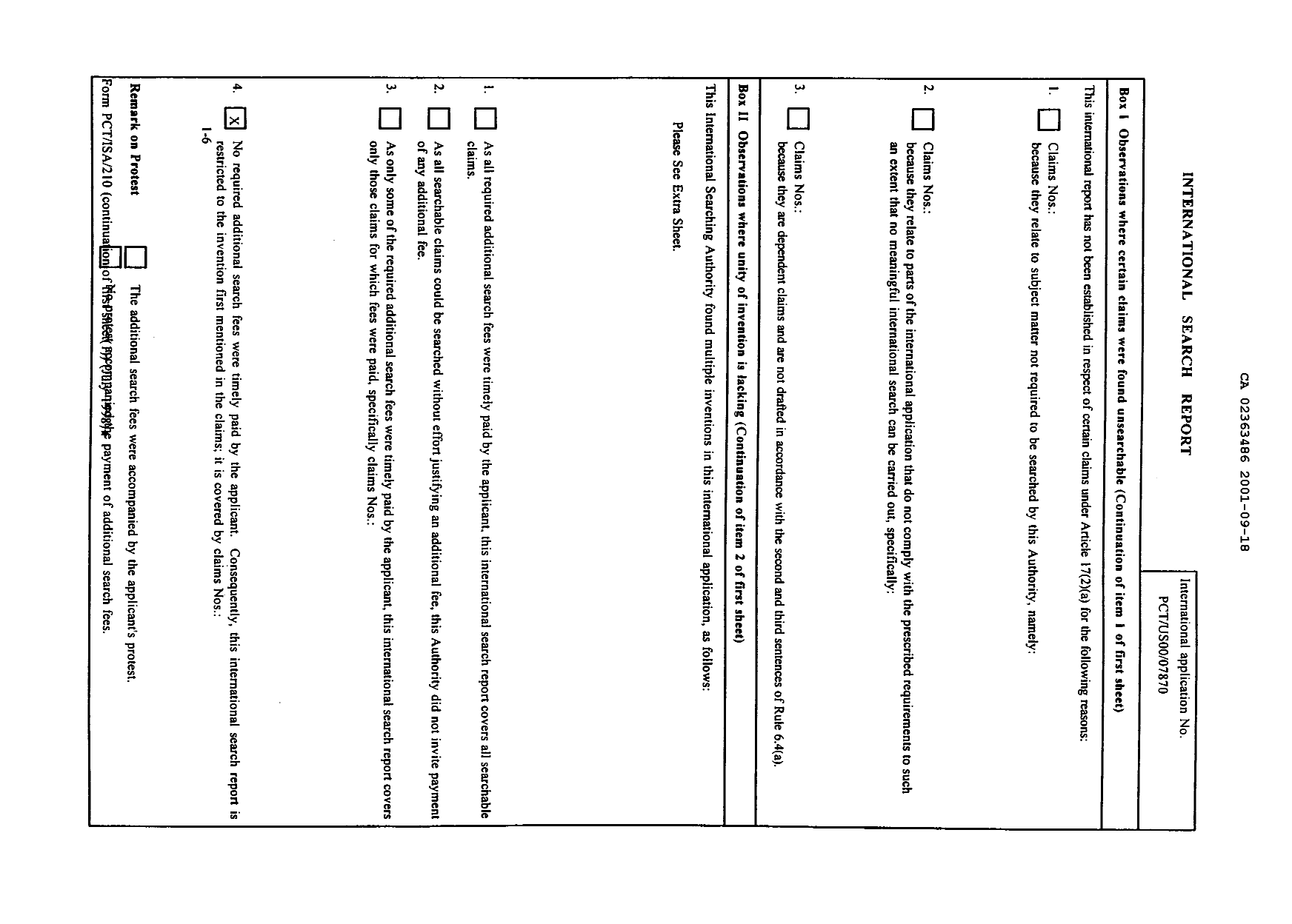 Canadian Patent Document 2363486. Description 20010918. Image 1 of 136