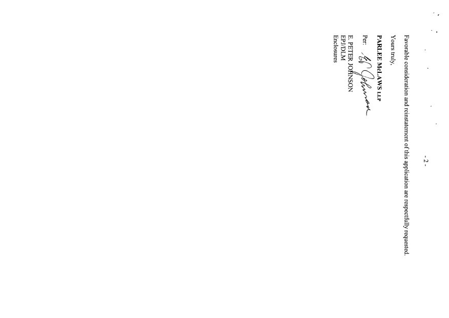 Document de brevet canadien 2364570. Correspondance 20031203. Image 2 de 16