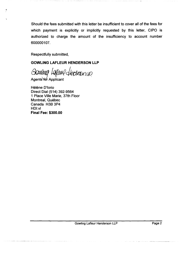 Canadian Patent Document 2366303. Correspondence 20091022. Image 2 of 2