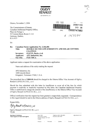 Document de brevet canadien 2366406. Poursuite-Amendment 20061103. Image 1 de 1