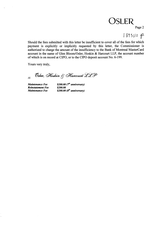 Canadian Patent Document 2367271. Fees 20070316. Image 2 of 2