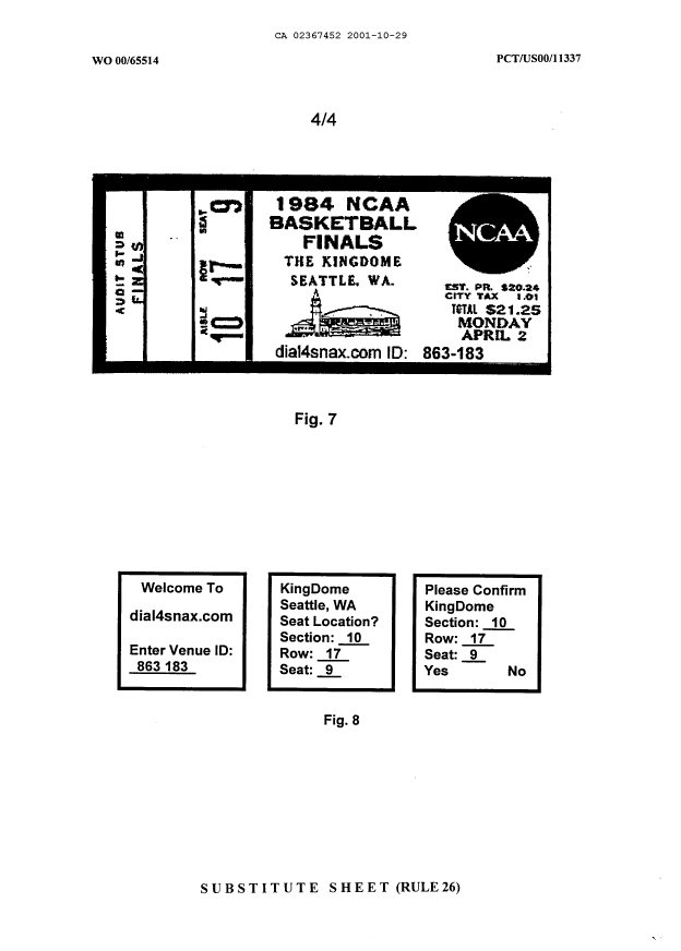 Document de brevet canadien 2367452. Dessins 20021009. Image 4 de 4