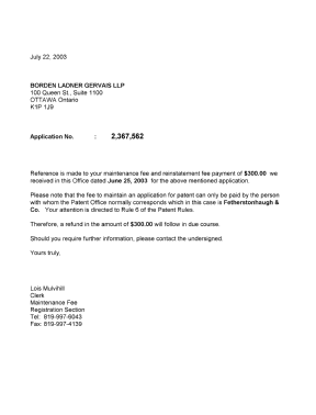 Document de brevet canadien 2367562. Correspondance 20030722. Image 1 de 1