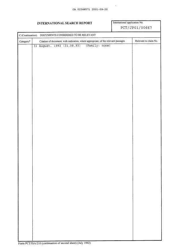 Document de brevet canadien 2368571. PCT 20010920. Image 2 de 5