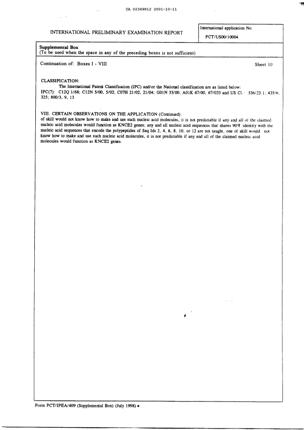 Canadian Patent Document 2369812. PCT 20001211. Image 5 of 5