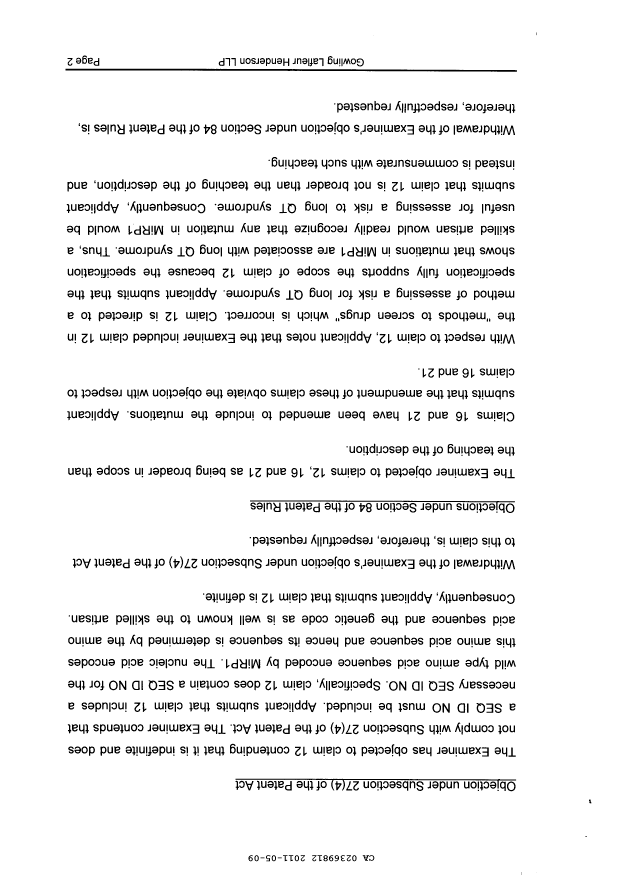 Canadian Patent Document 2369812. Prosecution-Amendment 20101209. Image 2 of 6