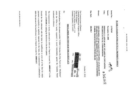 Canadian Patent Document 2370565. Prosecution-Amendment 20111209. Image 1 of 4