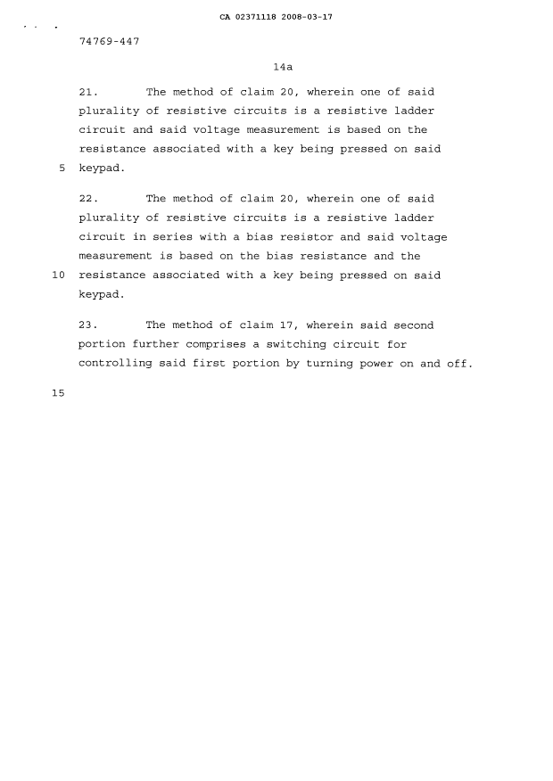 Canadian Patent Document 2371118. Prosecution-Amendment 20071217. Image 5 of 5