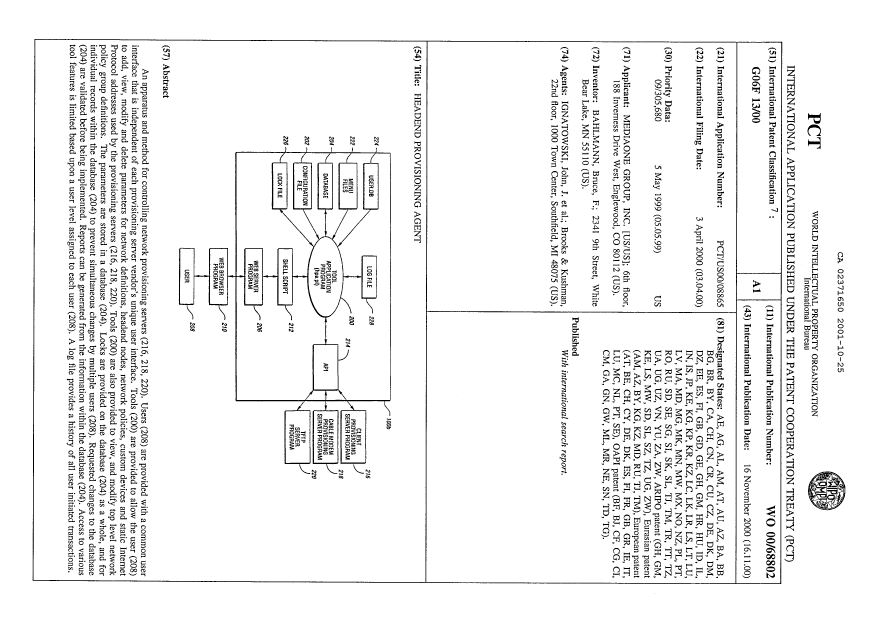 Document de brevet canadien 2371650. Abrégé 20011025. Image 1 de 1
