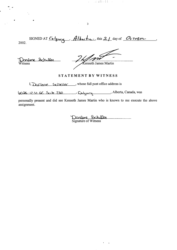 Document de brevet canadien 2373527. Cession 20021108. Image 4 de 4