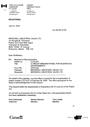 Document de brevet canadien 2373527. Poursuite-Amendment 20080723. Image 1 de 2