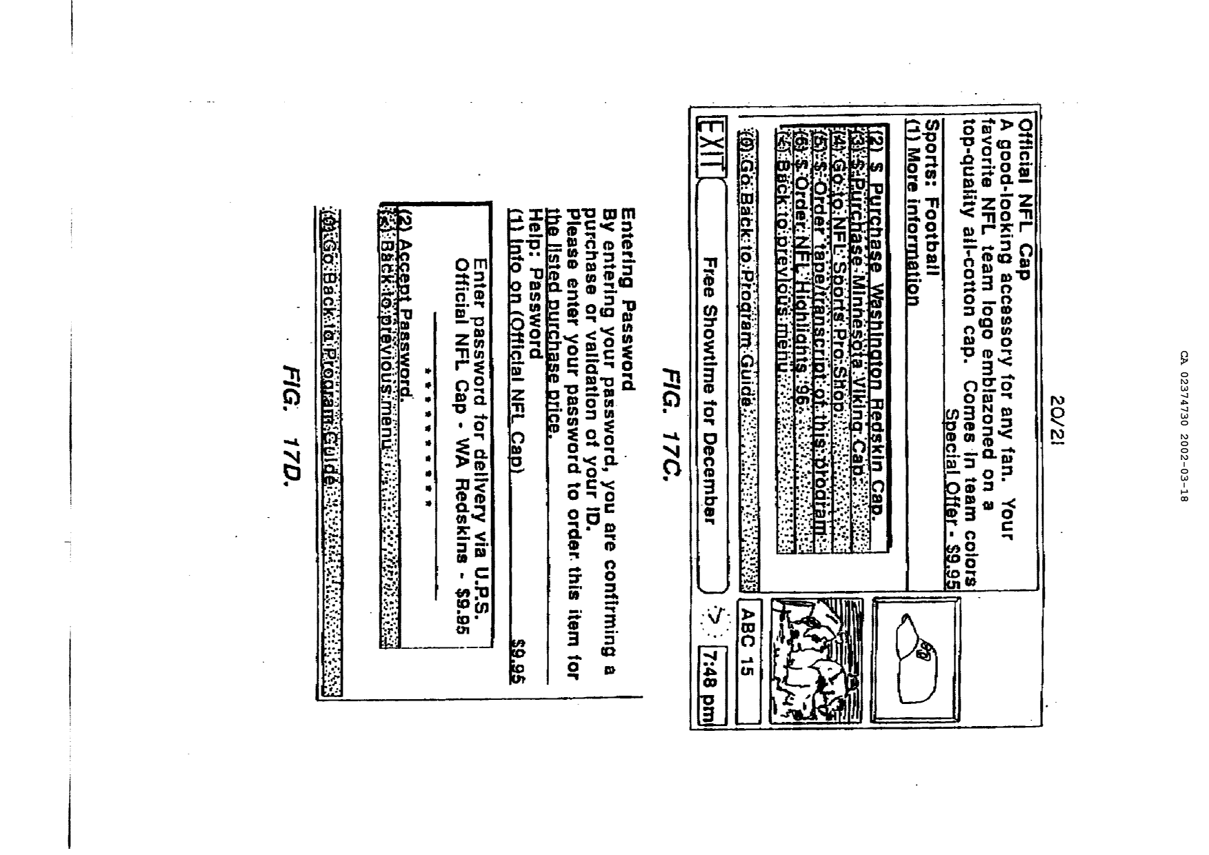Document de brevet canadien 2374730. Dessins 20011218. Image 21 de 22