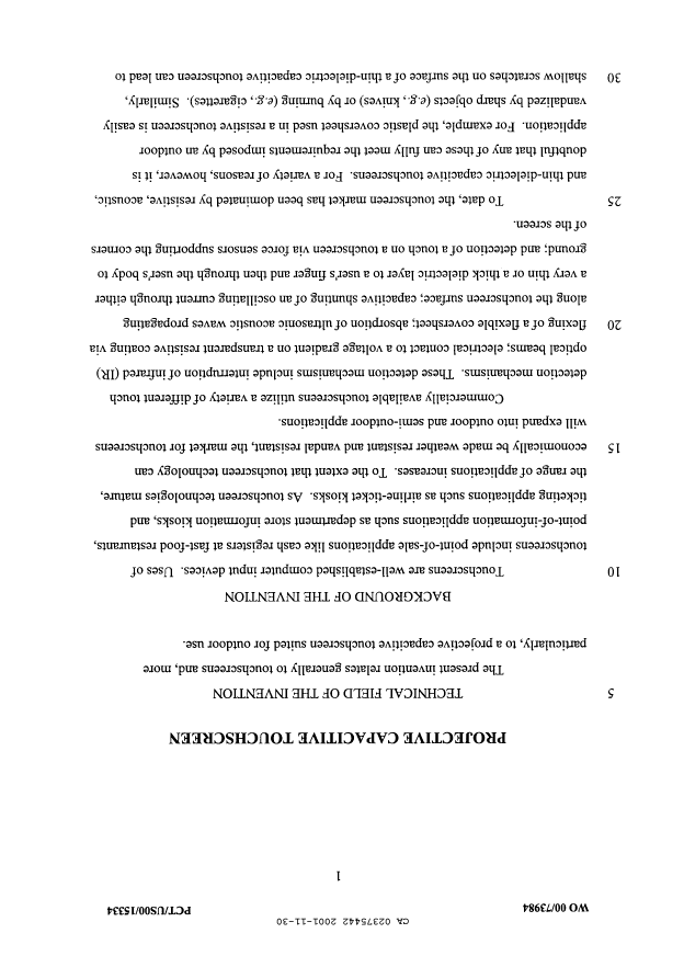 Canadian Patent Document 2375442. Description 20011130. Image 1 of 18