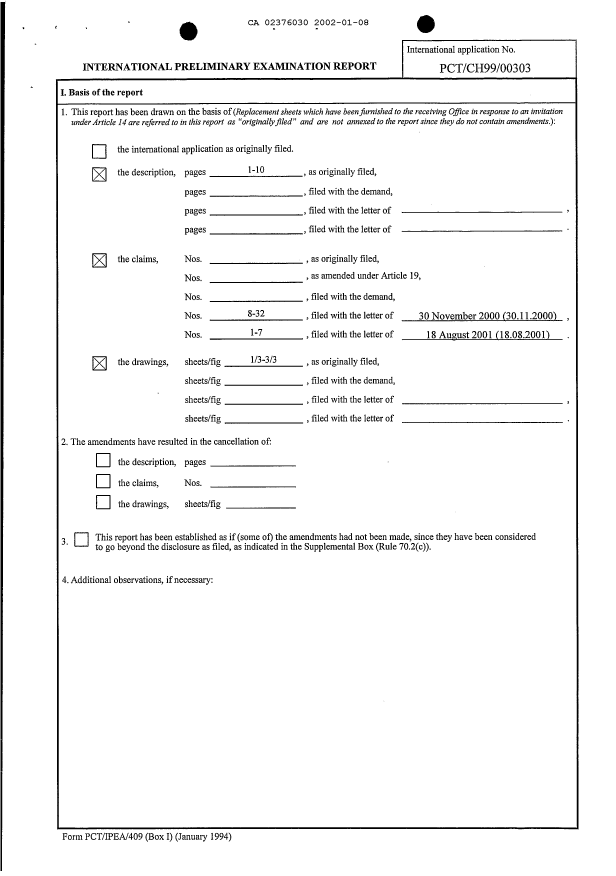 Document de brevet canadien 2376030. PCT 20020108. Image 2 de 8