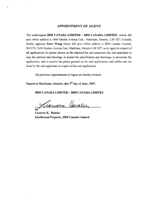 Document de brevet canadien 2376327. Correspondance 20061207. Image 2 de 3