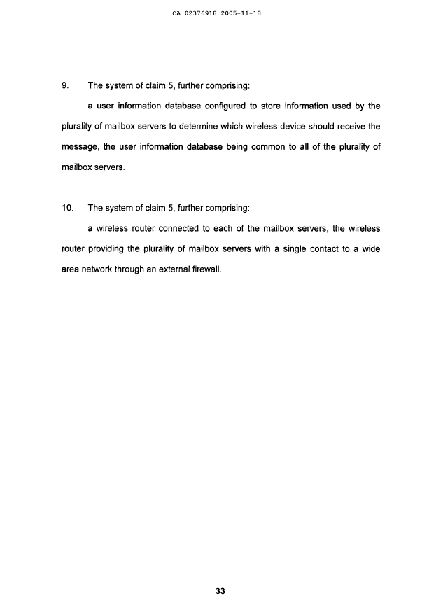 Canadian Patent Document 2376918. Prosecution-Amendment 20051118. Image 9 of 9