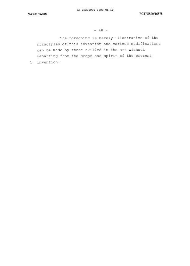 Document de brevet canadien 2379020. Description 20050621. Image 52 de 52