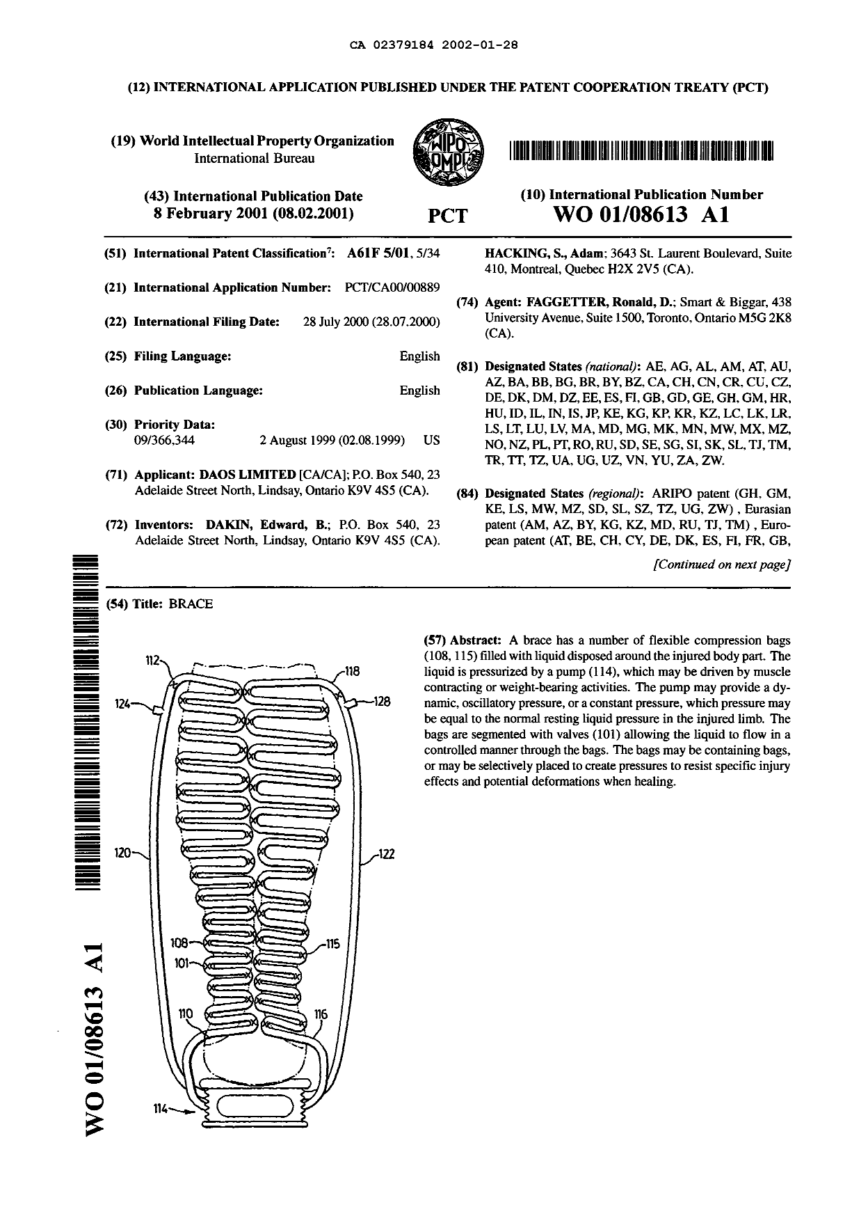 Document de brevet canadien 2379184. Abrégé 20020128. Image 1 de 1