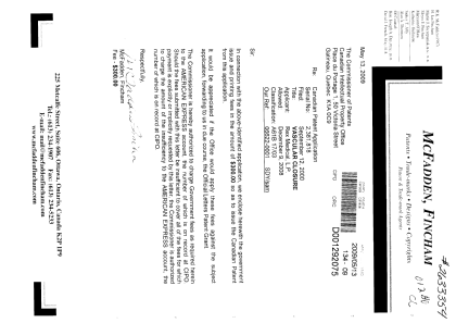 Document de brevet canadien 2381818. Correspondance 20081213. Image 1 de 1