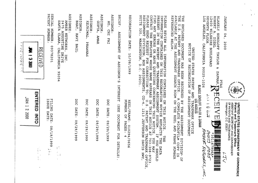 Document de brevet canadien 2382271. Cession 20020828. Image 2 de 7