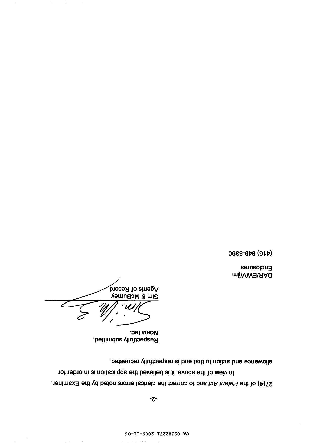 Document de brevet canadien 2382271. Poursuite-Amendment 20081206. Image 2 de 6
