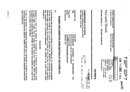 Canadian Patent Document 2382426. Correspondence 20020611. Image 1 of 5