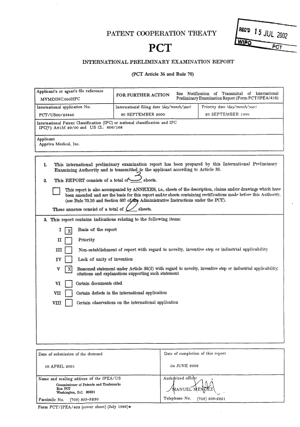 Document de brevet canadien 2383595. PCT 20020319. Image 1 de 3
