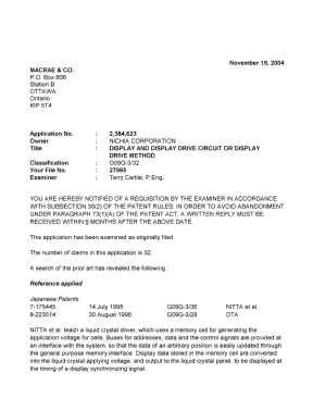 Document de brevet canadien 2384623. Poursuite-Amendment 20041119. Image 1 de 3