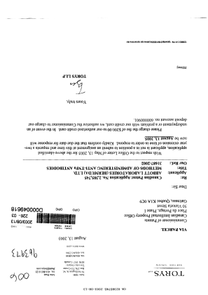 Document de brevet canadien 2385745. Correspondance 20021213. Image 1 de 1