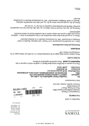 Canadian Patent Document 2385745. Prosecution-Amendment 20071217. Image 2 of 74