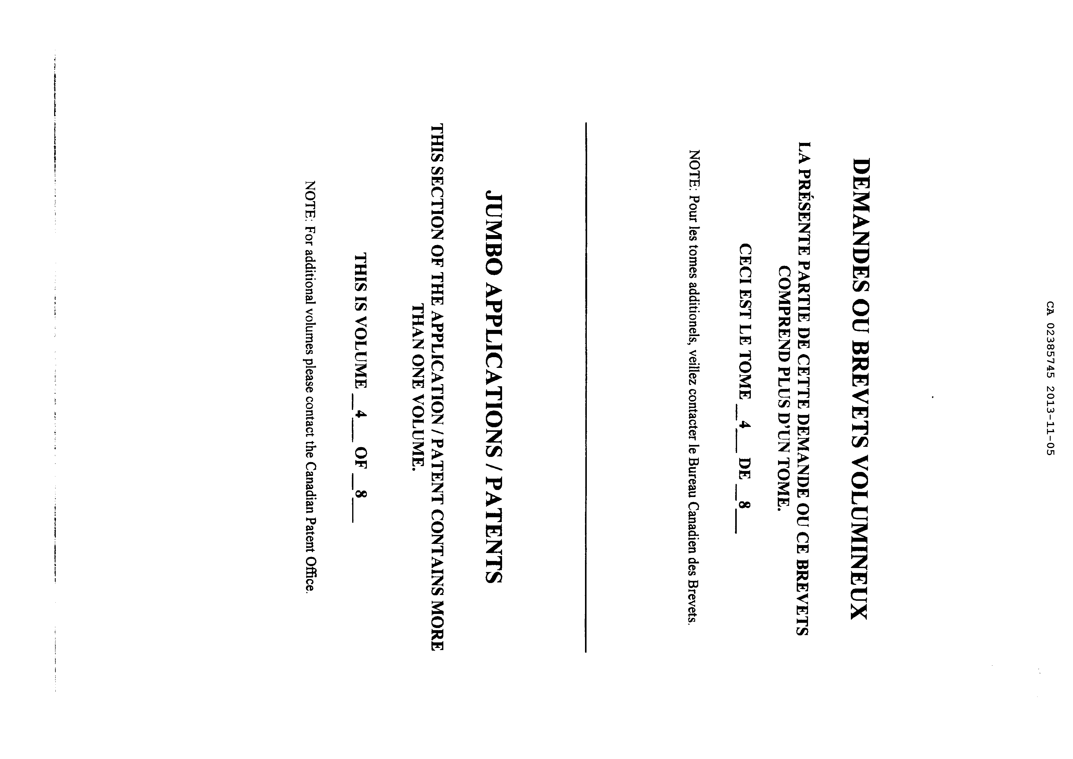 Document de brevet canadien 2385745. Poursuite-Amendment 20121205. Image 1 de 350