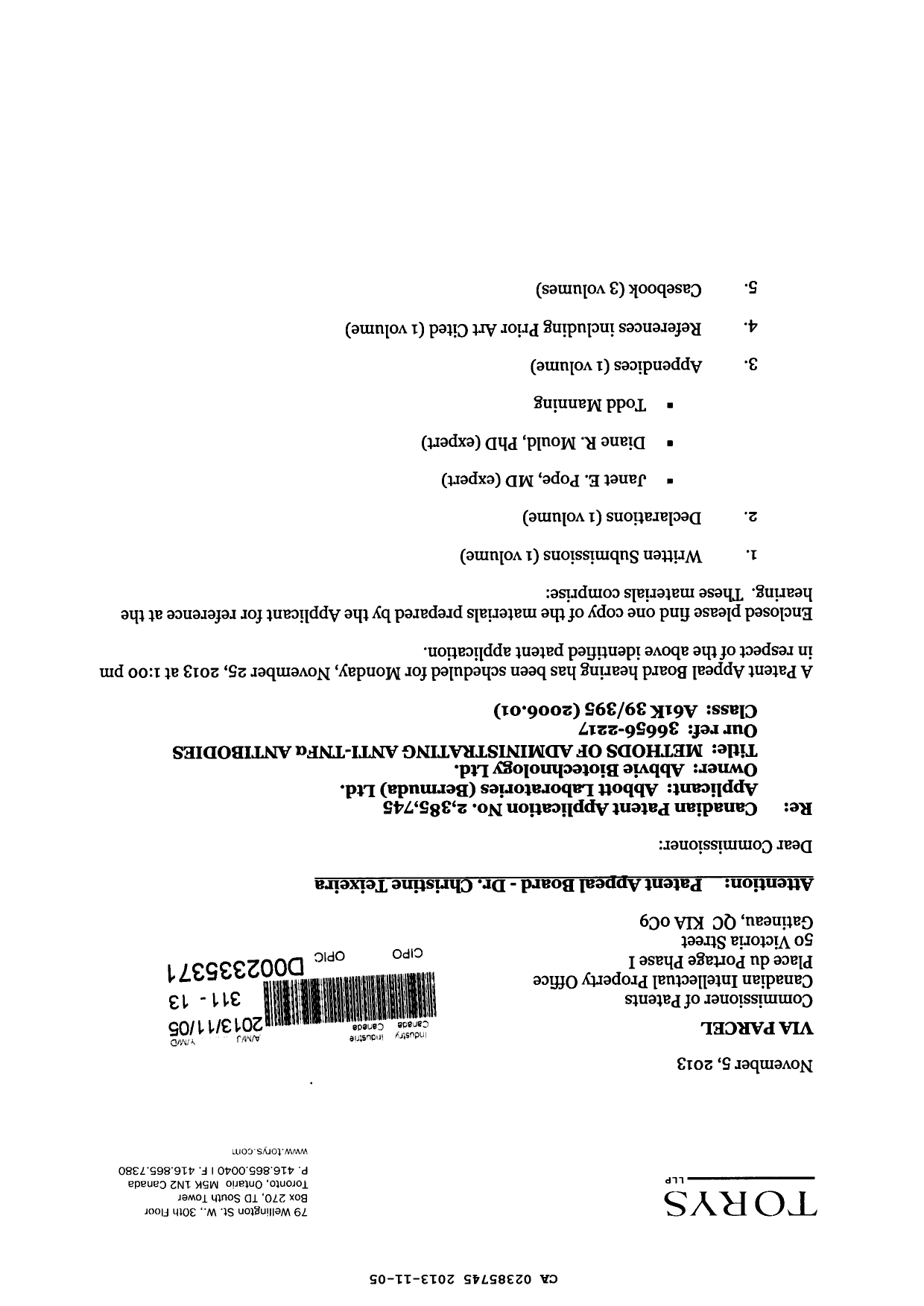 Document de brevet canadien 2385745. Poursuite-Amendment 20121205. Image 2 de 350