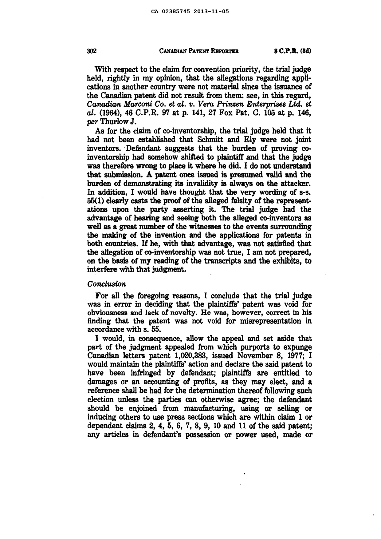 Canadian Patent Document 2385745. Prosecution-Amendment 20121205. Image 3 of 350