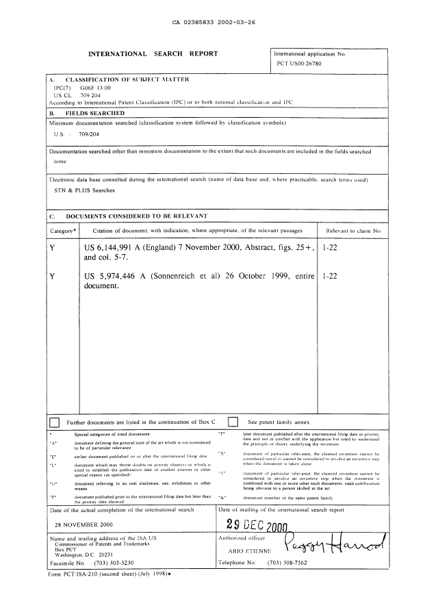 Document de brevet canadien 2385833. PCT 20020326. Image 1 de 1