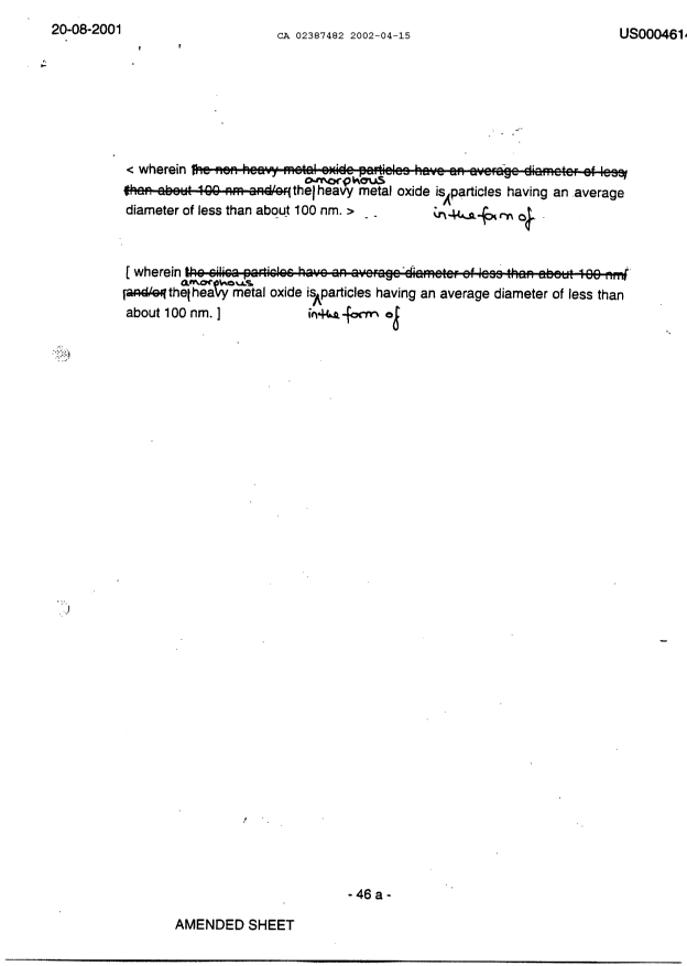 Document de brevet canadien 2387482. Revendications 20020415. Image 2 de 7