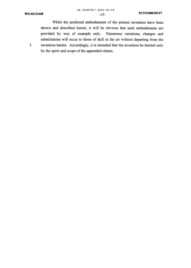Document de brevet canadien 2387917. Description 20020418. Image 15 de 15