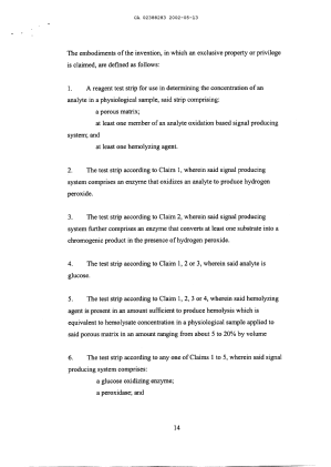 Document de brevet canadien 2388283. Revendications 20020514. Image 1 de 2
