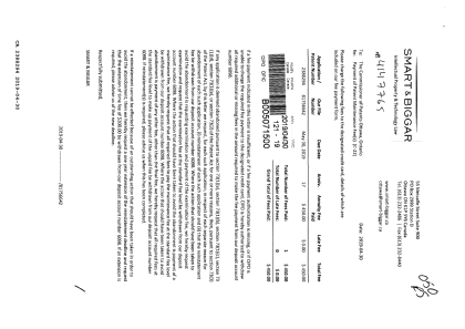 Document de brevet canadien 2388294. Taxes 20181230. Image 1 de 1