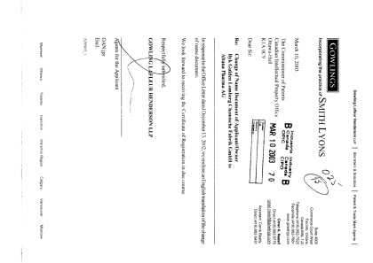 Canadian Patent Document 2388322. Assignment 20030310. Image 1 of 5