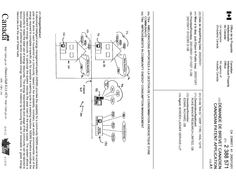 Document de brevet canadien 2388571. Page couverture 20021126. Image 1 de 1