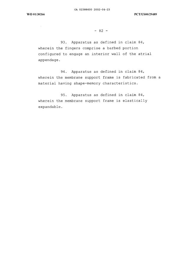 Document de brevet canadien 2388600. Revendications 20020423. Image 19 de 19