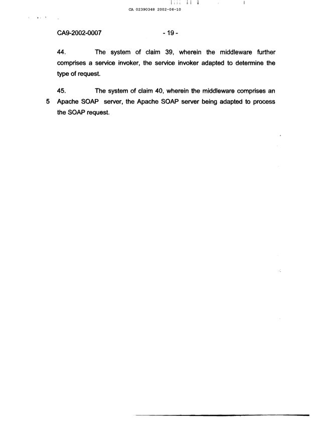 Document de brevet canadien 2390348. Revendications 20020610. Image 6 de 6