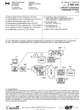 Document de brevet canadien 2390435. Page couverture 20091008. Image 1 de 1