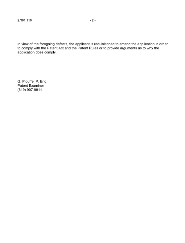Document de brevet canadien 2391110. Poursuite-Amendment 20021231. Image 2 de 2