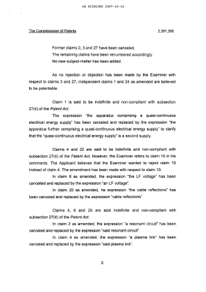 Canadian Patent Document 2391385. Prosecution-Amendment 20061216. Image 2 of 8