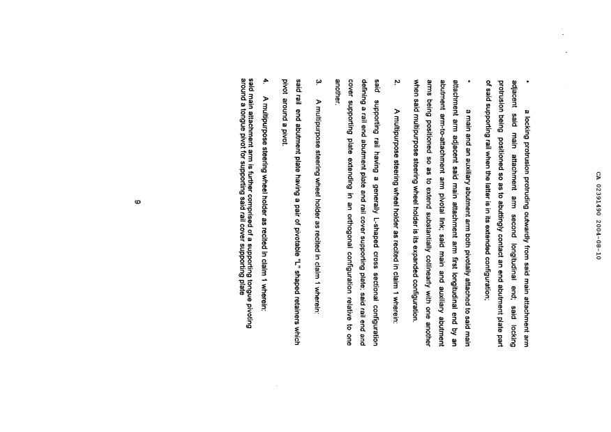 Document de brevet canadien 2391490. Revendications 20031210. Image 2 de 2